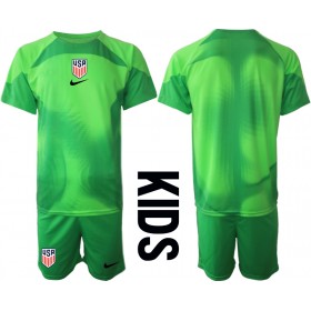 Baby Fußballbekleidung Vereinigte Staaten Torwart Auswärtstrikot WM 2022 Kurzarm (+ kurze hosen)